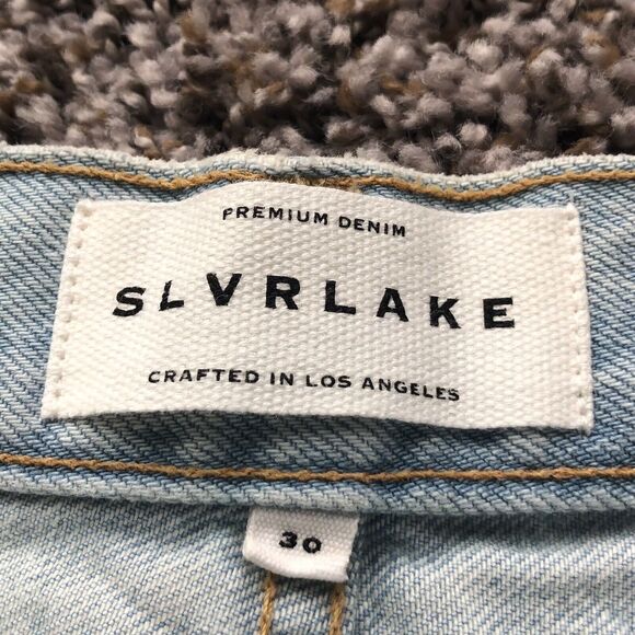 SLVRLAKE Jeans 30 Light Blue Wash Indiana Rigid High Rise Super Flare - Picture 4 of 16